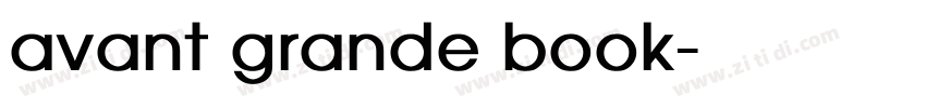 avant grande book字体转换